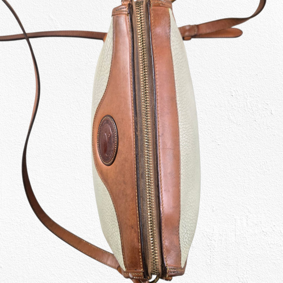 80s Vintage Dooney and Bourke Pebbled Leather USA Made All Weather Satchel Purse - Picture 9 of 16